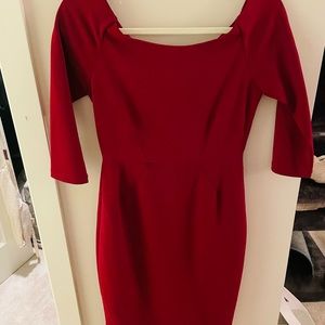 Lulus Off the Shoulder Body Con Dress — Burgundy